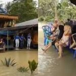 Aksi Berani Tengah Banjir